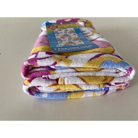 2 Pack Care Bears Grumpy Bear And Donuts Bath Hand Towels 16 X 28” NEW - Picture 8 of 13